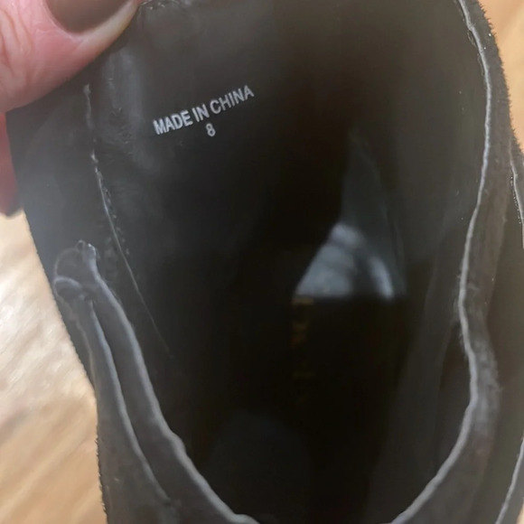 Bebe Suede High Heel Ankle Boots with gold embellished studs size 8 - Picture 5 of 6